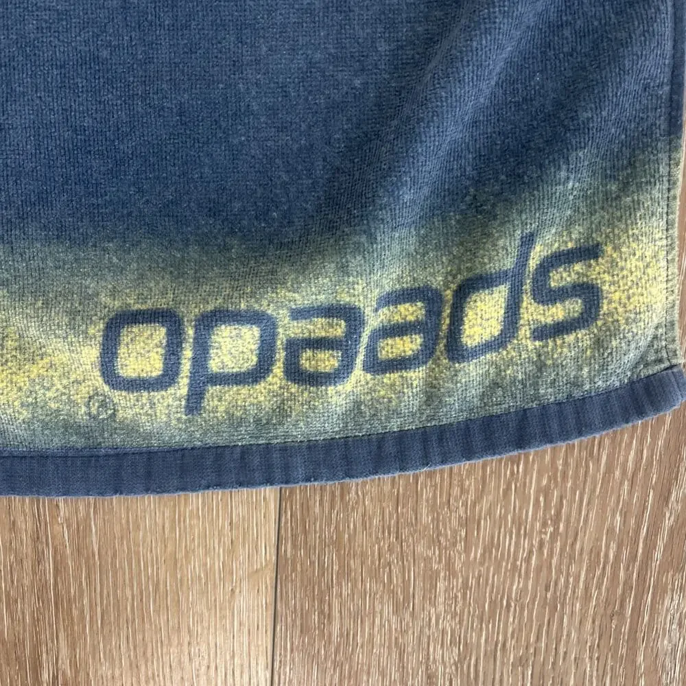 Vintage SPEEDO TM Blue Yellow Beach Towel 100% Cotton